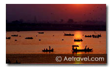 Boat sailing on Ganges